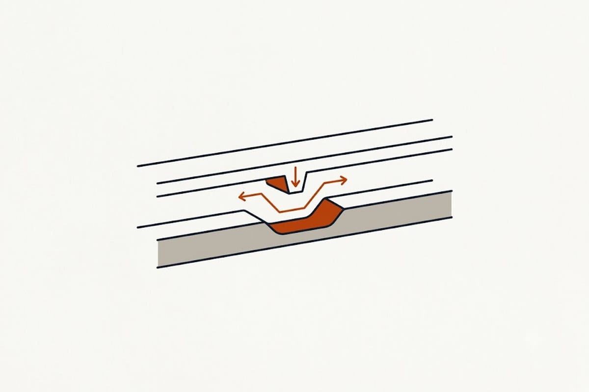 A brief dip beside a sustained sag